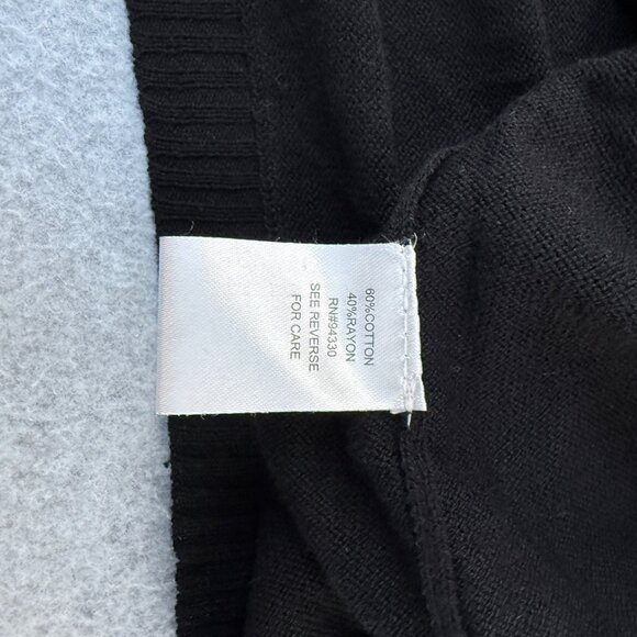 OneA Womens Black Button-Up Cardigan Sweater Button Sleeve Boxy Size Medium NWT - Picture 12 of 15